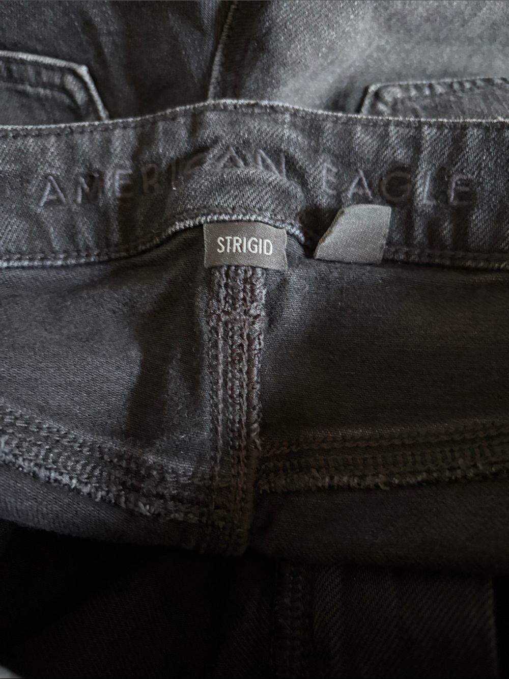American Eagle Super High Rise Strigid Ultra Wide Leg Women’s Jeans Black size 2 - Picture 3 of 6